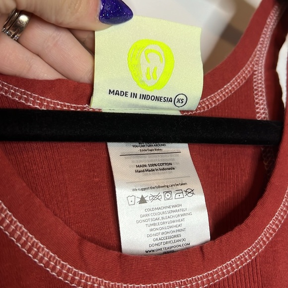 NWT One Teaspoon Bossa Red Bower Bird Singlet - Picture 7 of 7